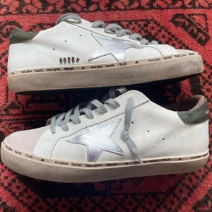 Golden Goose Hi Star Platform / White & Green / Size 44